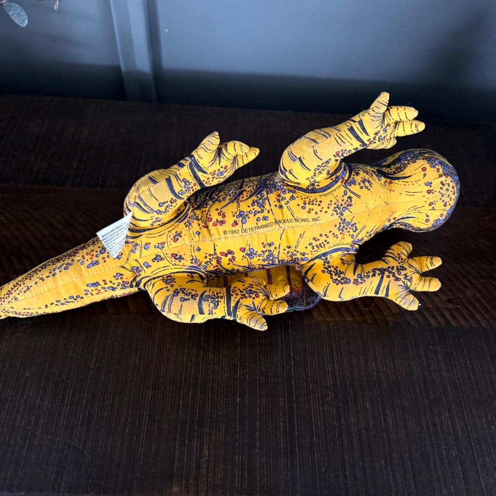 1992 Dimetrodon Applause plush Giant Dinosaur yellow pellet filled 28235 toy‎ - Picture 6 of 10
